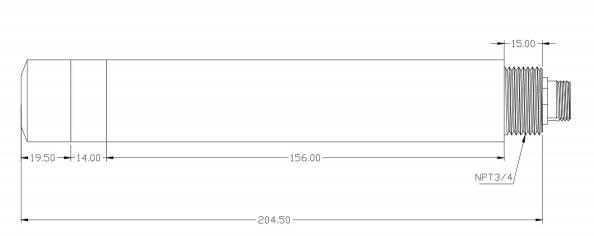 在線溶氧傳感器尺寸圖